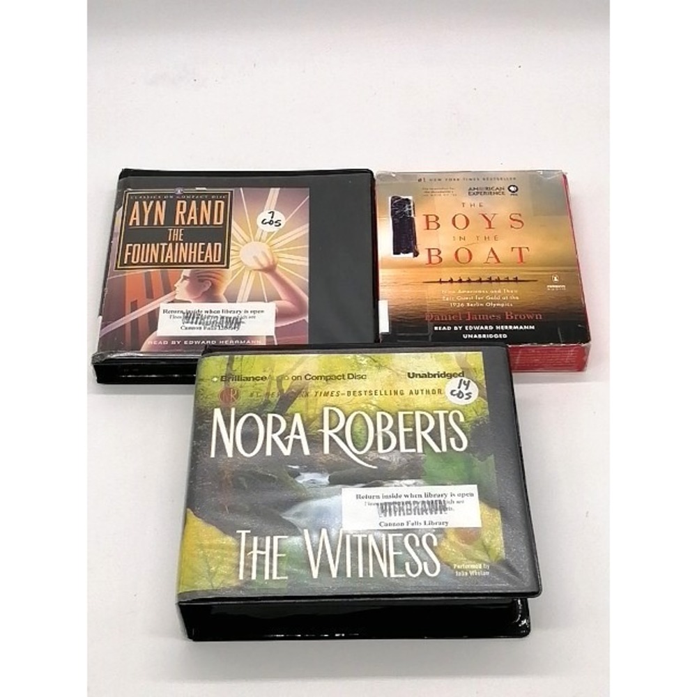 Audio Books CD Authors Rand, Roberts, Brown Fiction Drama Lot of 3‎ Unabridged